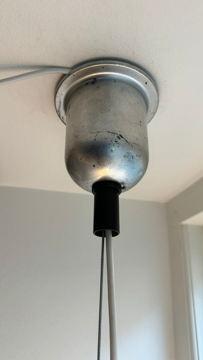 Large round Vintage Murano pendant w. transparent glass, 45 cm