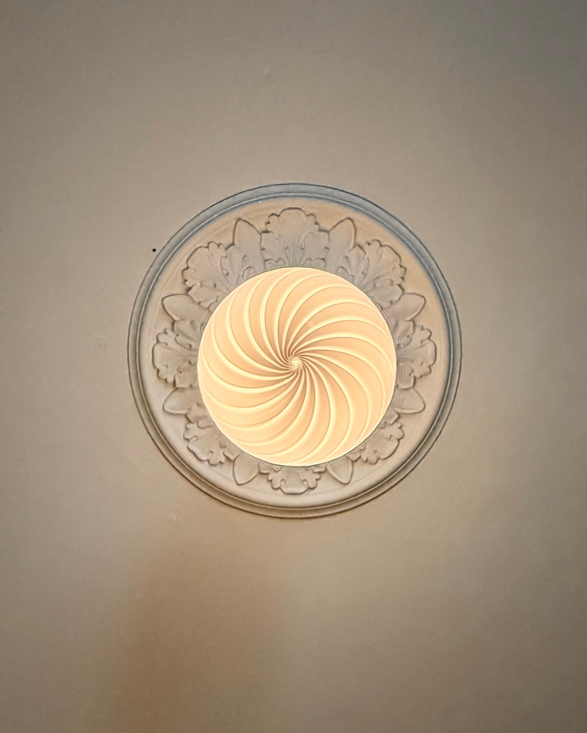 Lyserød candy Murano pendel, 30 cm