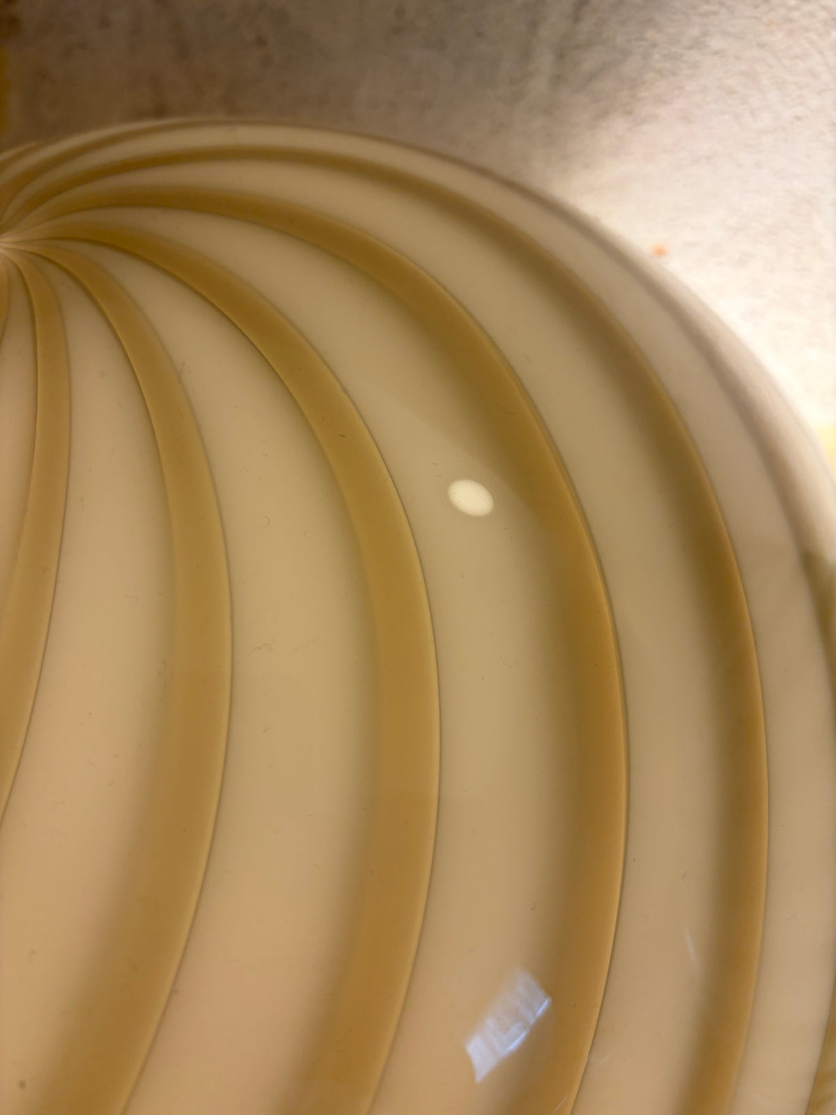 Murano loftlampe i grå og brun swirl, 40 cm - 2. sortering