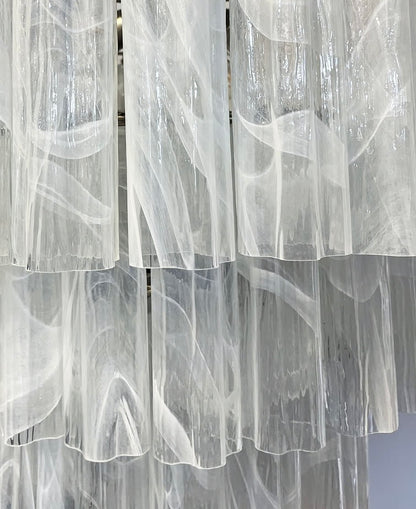 Murano chandelier | Tuber | 48 glasses | White alabaster glass