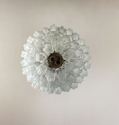 Murano chandelier | Tuber | 48 glasses | White alabaster glass