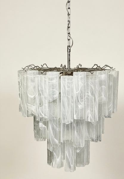 Murano chandelier | Tuber | 48 glasses | White alabaster glass