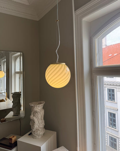 Mørkegrøn Murano pendel, 20 cm