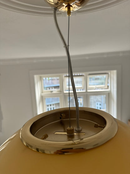 Large Murano pendant with yellow swirl, 40 cm