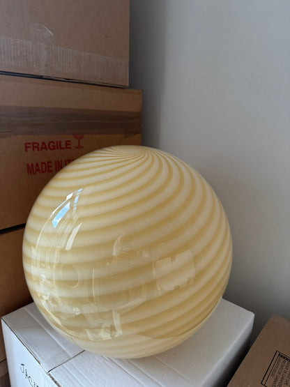 Large Murano pendant with yellow swirl, 40 cm