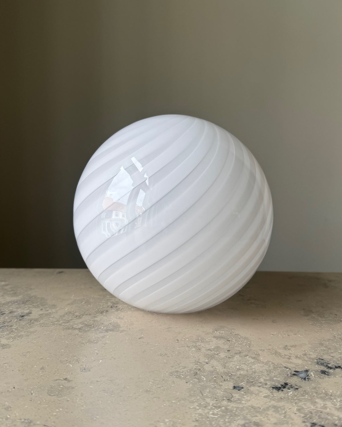 Hvid Murano pendel, 20 cm