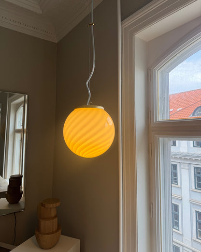 Gul Murano pendel, 20 cm