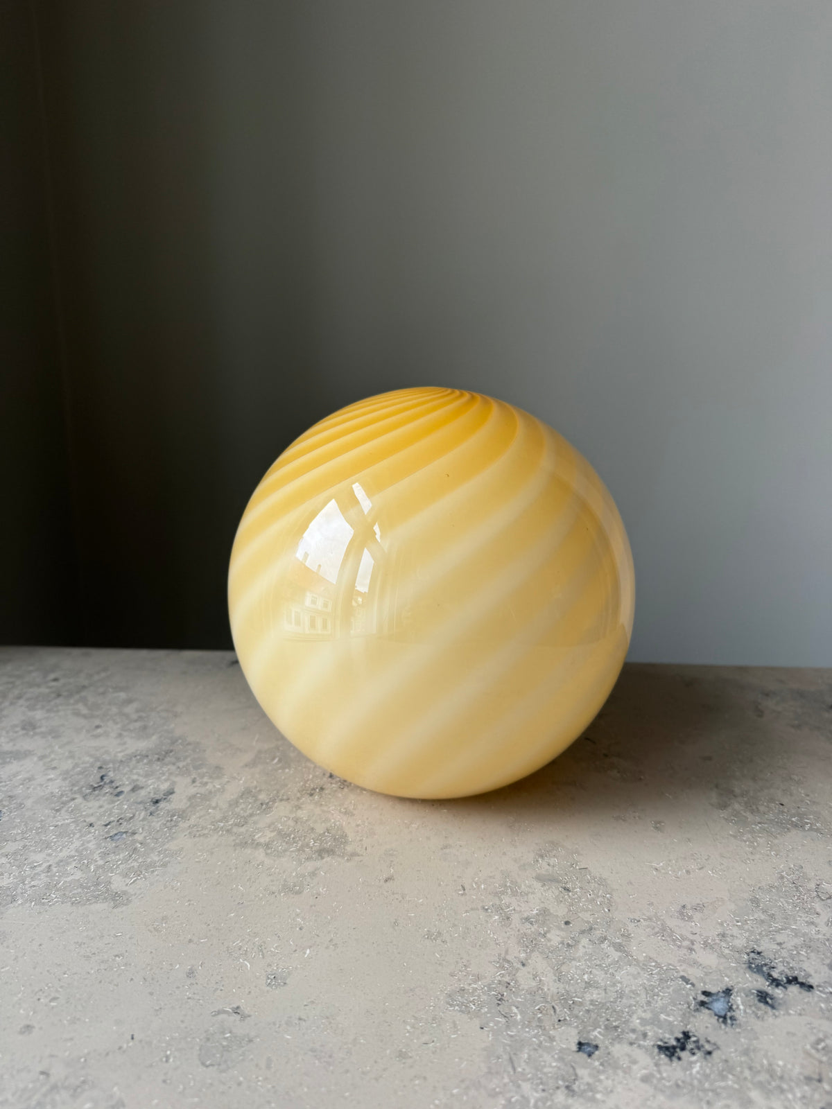 Gul Murano pendel, 20 cm