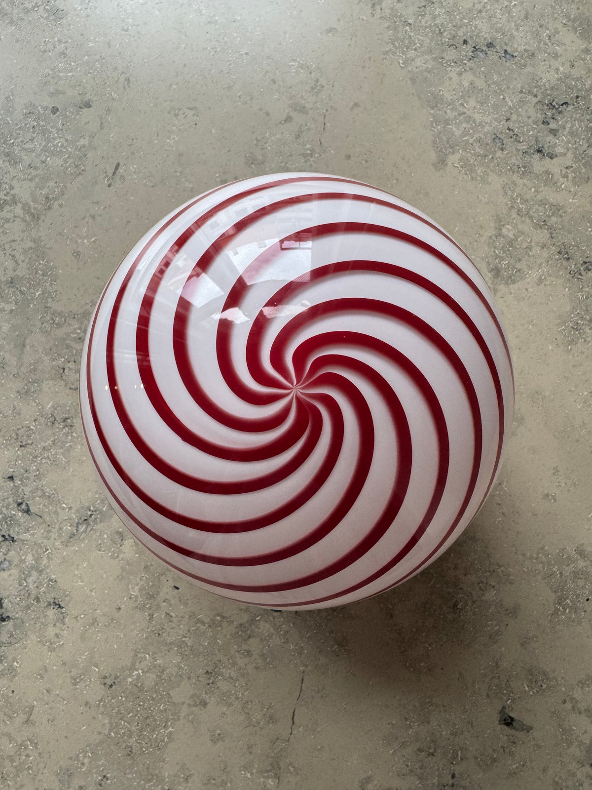Cherry swirl candy Murano pendel, 20 cm