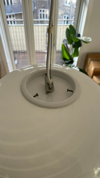 Huge vintage Murano ceiling lamp with engraving, 45 cm