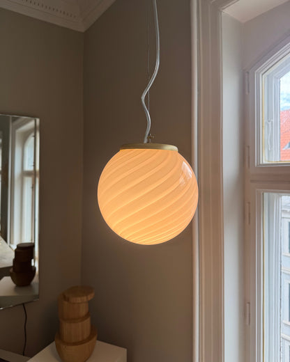 Dusty rose Murano pendel, 20 cm
