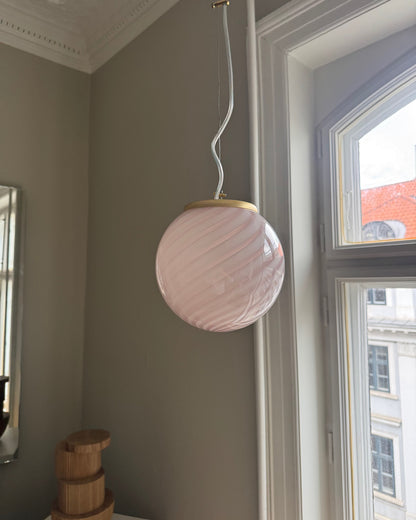 Dusty rose Murano pendel, 20 cm