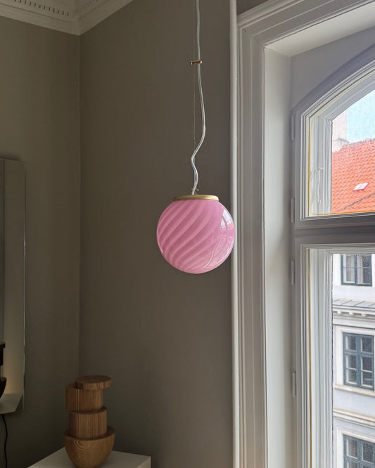 Bubblegum Murano pendel, 20 cm