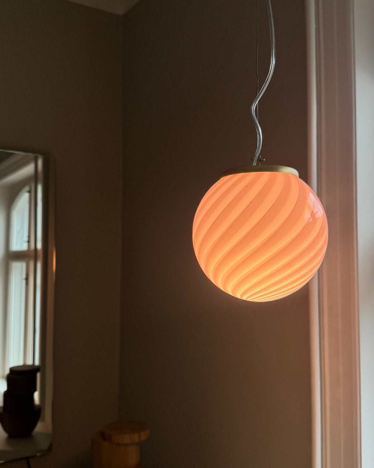 Bubblegum Murano pendel, 20 cm