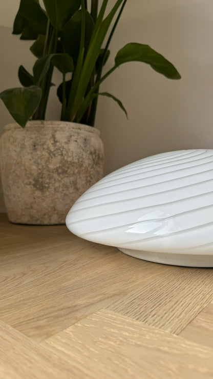 White vintage Murano ceiling lamp, 43 cm