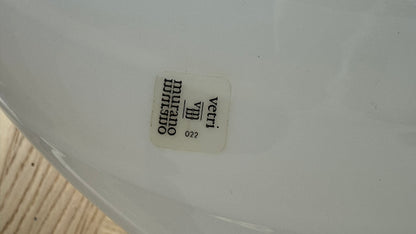 White vintage Murano ceiling lamp, 43 cm