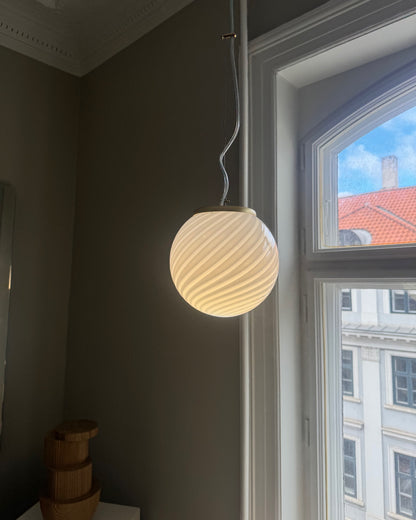 Lyseblå Murano pendel, 20 cm