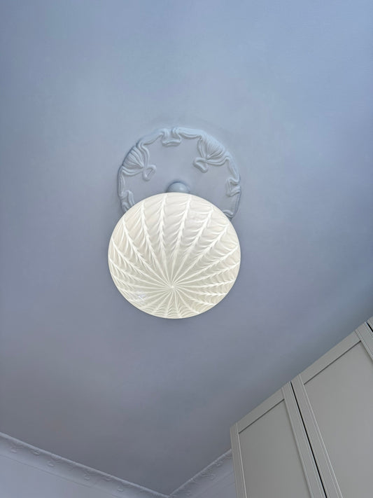 Smuk vintage Murano peacock loftslampe, 40 cm