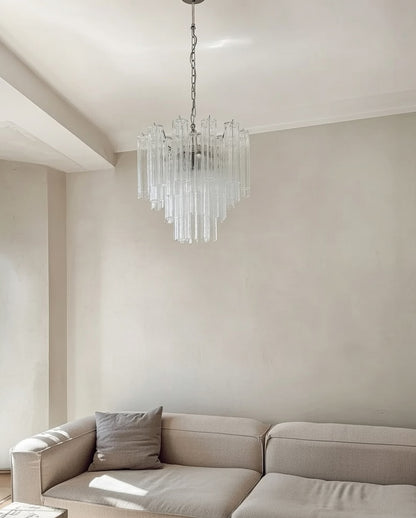 Murano lysekrone | Tuber | 36 glas | Klart glas