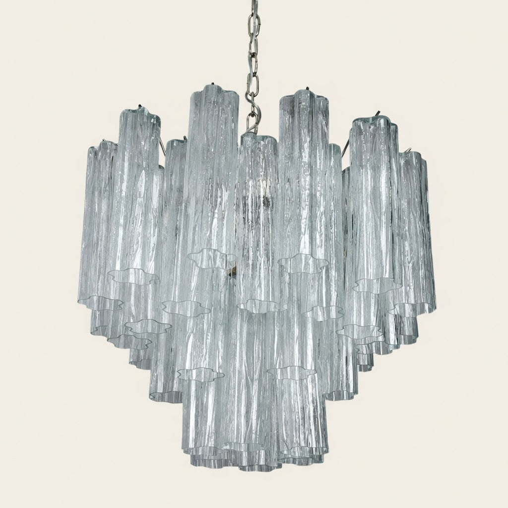 Murano lysekrone | Tuber | 36 glas | Klart glas