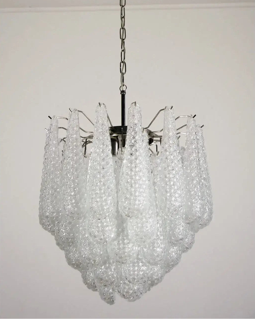 Murano lysekrone | Dråber | 41 glas | Klart glas