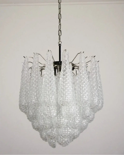 Murano lysekrone | Dråber | 41 glas | Klart glas