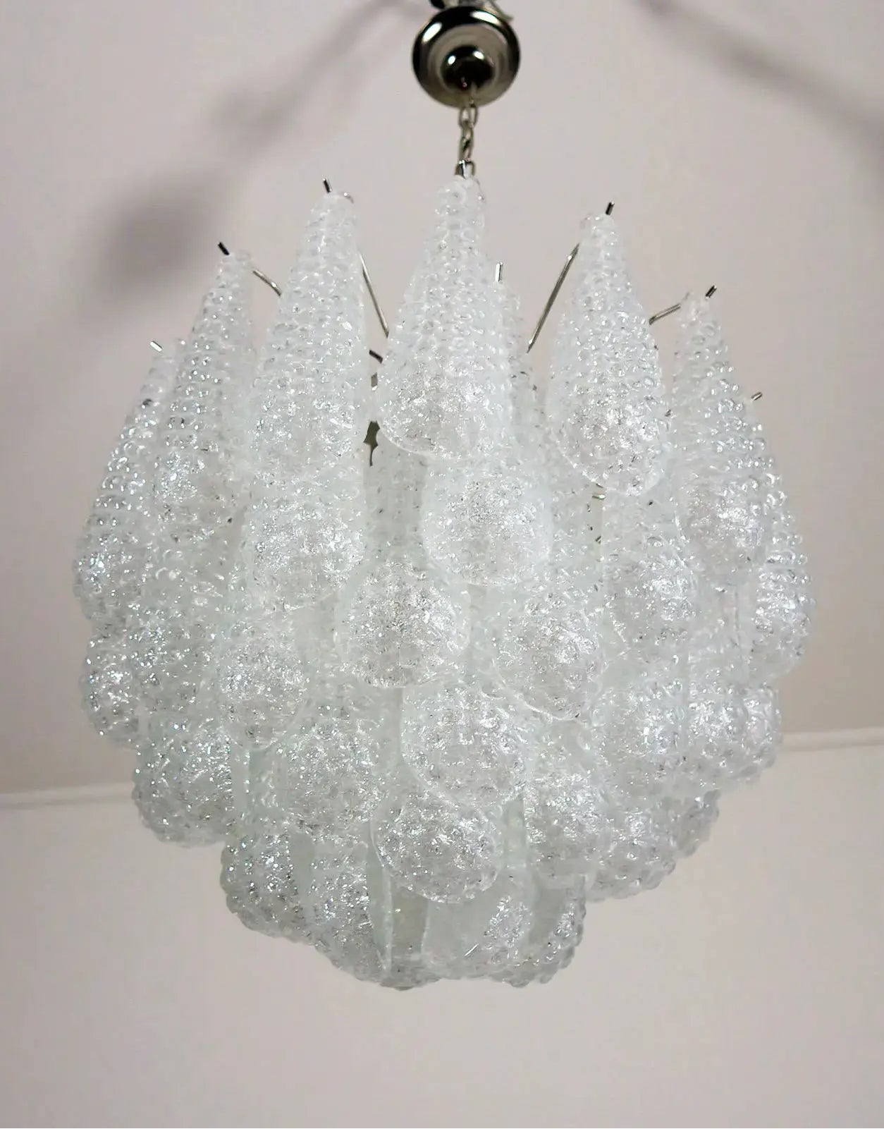 Murano lysekrone | Dråber | 41 glas | Klart glas