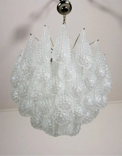 Murano lysekrone | Dråber | 41 glas | Klart glas