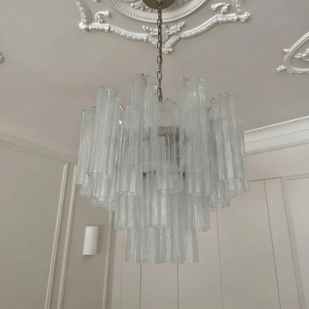 Murano lysekrone | Tuber | 36 glas | Klart glas