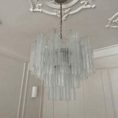 Murano lysekrone | Tuber | 36 glas | Klart glas